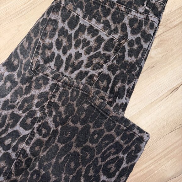 Zara Leopard Print Jeggings Sz 6 - Picture 1 of 8